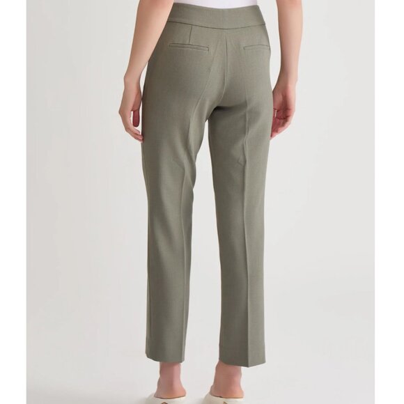 Kasper Stretch Crepe HARLOW PANT Dark Sea Stone Green 8 - Picture 2 of 3